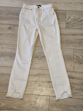 Abercrombie & Fitch Simone High-Rise Ankle White Skinny Jeans Women's 25